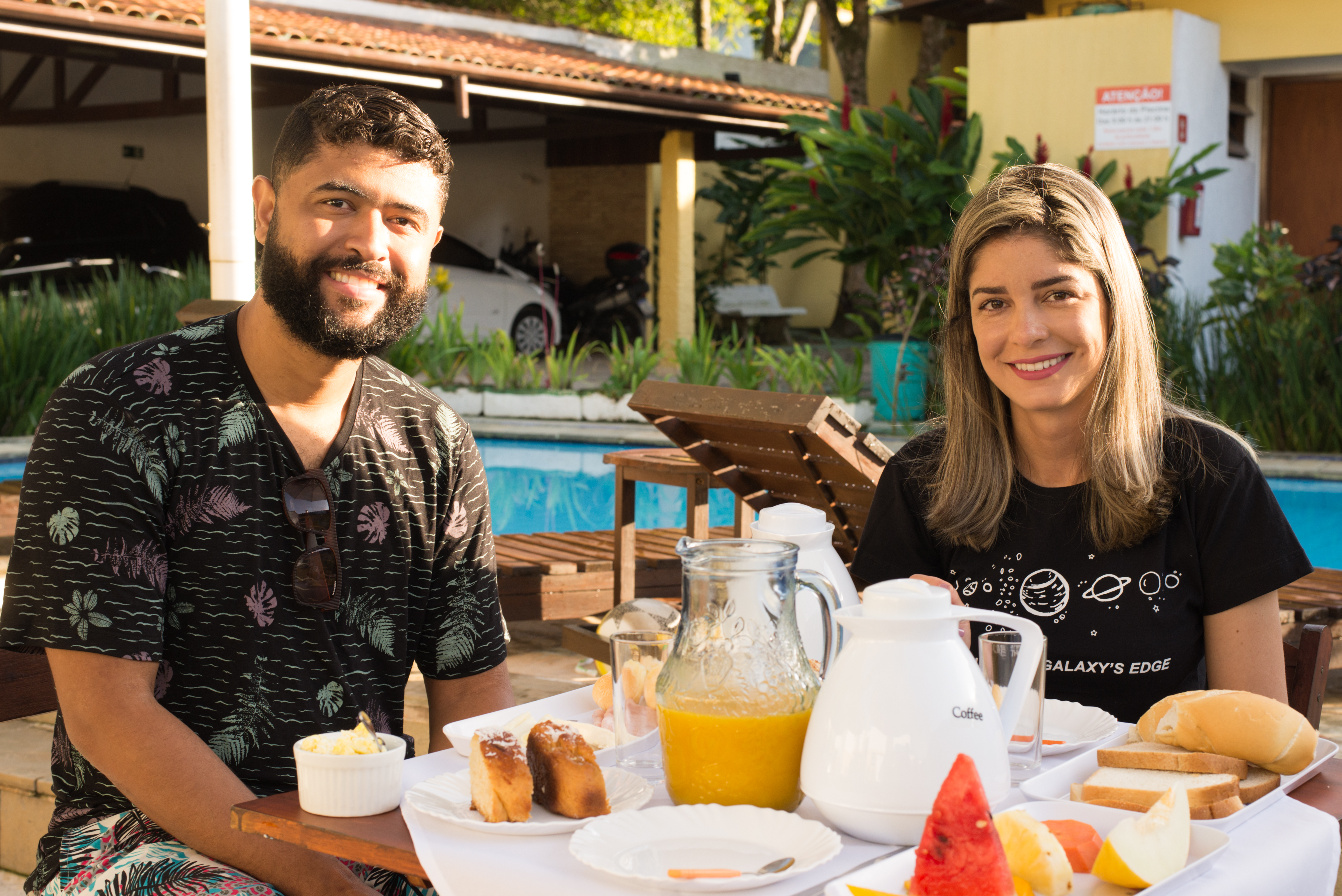 Café da manhã da Pousada Viva Ubatuba