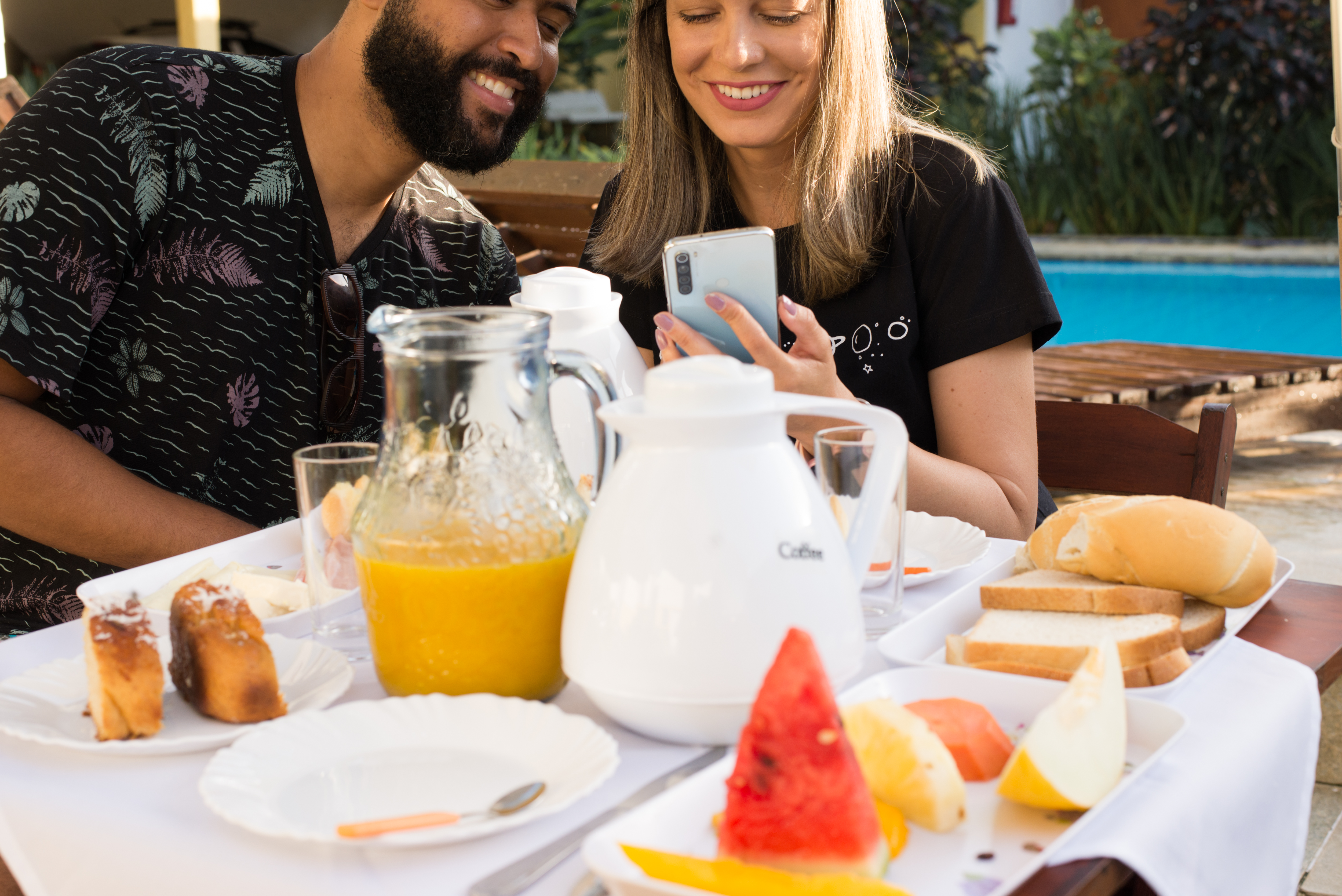 Café da manhã da Pousada Viva Ubatuba