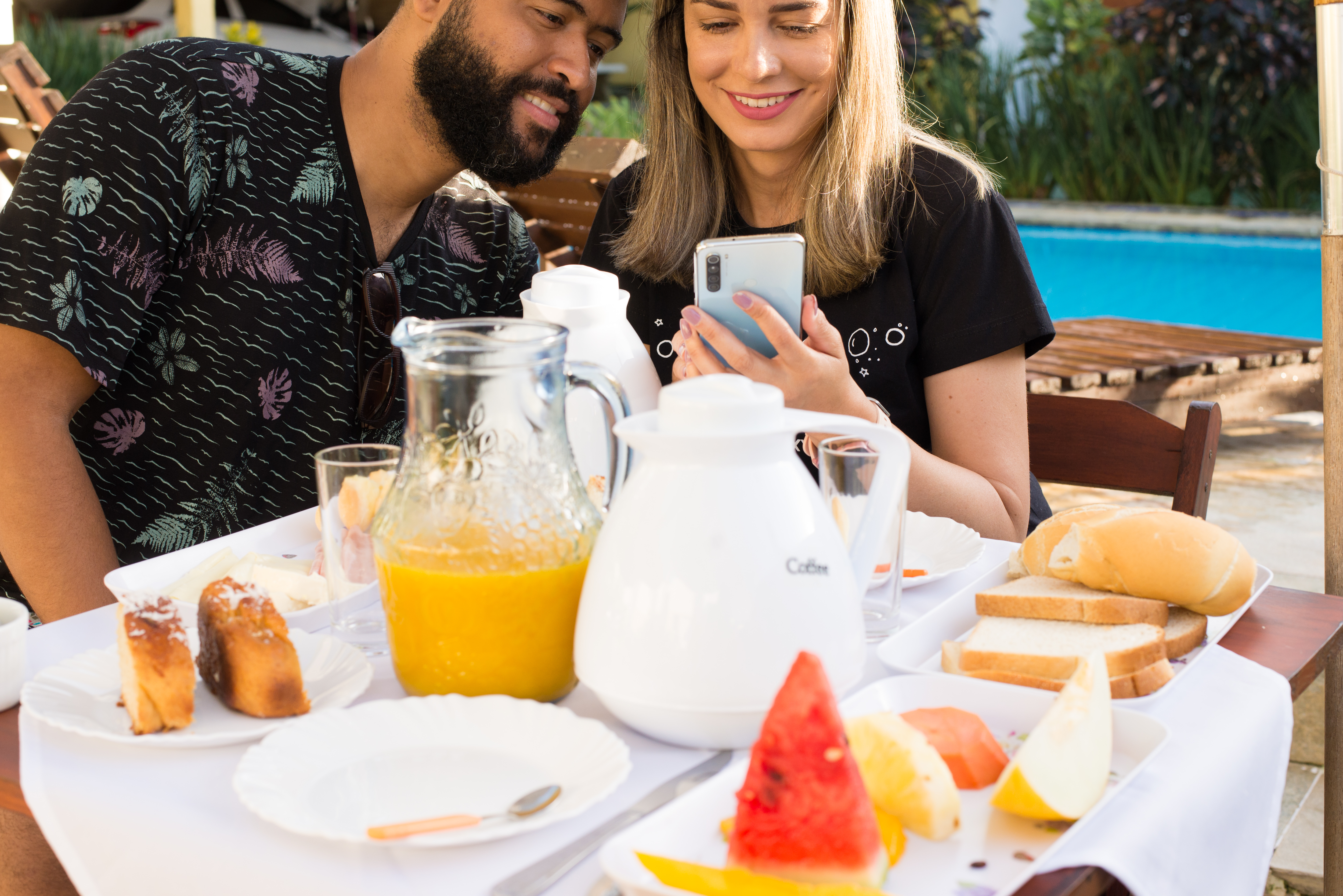 Café da manhã da Pousada Viva Ubatuba
